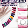 Picture of 200 Pcs Clear Nail Swatch Sticks - Nail Swatches for Gel Polish - Transparent Acrylic Tips with Metal Rings for Organization, Suitable for Displaying Colors and Training by Beginners and Professionals