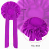 Picture of Large Silk Bonnet for Sleeping, Satin Bonnet Hair Bonnet for Sleeping for Women Men with Tie Band Hair Wrap Shower Cap
