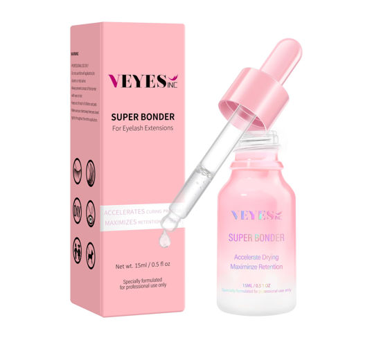 Picture of VEYES INC Super Lash Bonder for Eyelash Extensions. Glue Accelerator, Lash Sealant, Adhesive Companion, Reducing Glue Fumes and Extending Eyelash Retention Time. Professional Eyelash Supplies 15ml