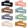 Picture of 4.1 Inch Large Hair Claw Clips 8 Pcs Rectangle Big Hair Clips for Thick Hair Nonslip Claw Clips Acrylic Banana Jaw Clips Hair Accessories for Women and Girls (Light Color)