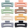 Picture of 4.1 Inch Large Hair Claw Clips 8 Pcs Rectangle Big Hair Clips for Thick Hair Nonslip Claw Clips Acrylic Banana Jaw Clips Hair Accessories for Women and Girls (Light Color)