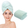 Picture of Laojbaba Microfiber Hair Towel Quick Dry Hair Towel Hair Drying Towels Suitable for All Kinds of Hair Ultra Absorbent Long and Thick Hair 20X40inch Green (1pcs)