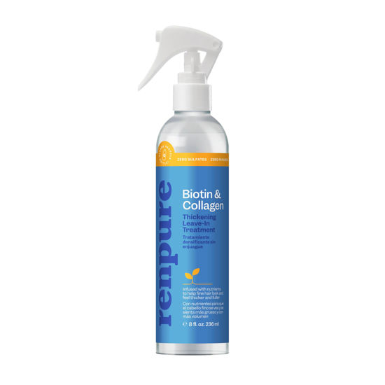Picture of Renpure Biotin & Collagen Leave-In Conditioner Treatment - For Fuller, Thicker Looking Hair That Shines - For Fine, Thin or Limp Hair - Vitamin B7 (Biotin), Collagen - 8 Fl Oz