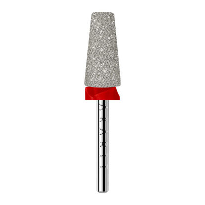 Picture of Makartt Nail Drill Bits, Tapered Barrel Carbide Diamond Sanding Buffer Bit for Nail Prep Cuticle Remove, Upgrade Nail Drill Tips with Cross Teeth and Dust-Proof Ring for Manicure Salon, F #320 Grit