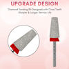 Picture of Makartt Nail Drill Bits, Tapered Barrel Carbide Diamond Sanding Buffer Bit for Nail Prep Cuticle Remove, Upgrade Nail Drill Tips with Cross Teeth and Dust-Proof Ring for Manicure Salon, F #320 Grit