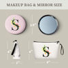 Picture of Gifts for Women Birthday Unique, Makeup Bag, Gifts for Mom Birthday, Bride to be Gifts,Bridal Shower Gift, Womens Gifts for Birthday, Initial Gifts for Women,Cosmetic Bag with Mirror,Christmas Gifts,S