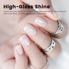 Picture of RARJSM Nude Milky White Gel Nail Polish Blue Tone Rainbow Glitter Chunky Iridescent Sparkle Shimmer Diamond Jelly Transparent Gel Polish Single Bottle Soak off UV LED Cured for Home Salon Manicure