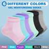 Picture of TEAWOO 6 Pairs Moisturizing Heel Socks for Cracked Heel Treatment, Foot Care Toeless Socks to Soften and Hydrate Dry Cracked Feet Heels, Cracked Heel Repair Socks, Gel Socks for Dry Cracked Feet