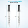 Picture of Herain Glass Eye Dropper Pipette 10 Pack, Ear Eye Dropper Bent & Straight Tips, 1 ml Droppers for Essential Oils, Lab, Health Care, Crafts, Measuring and Transferring a Variety of Liquids