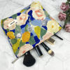 Picture of GUTGNK Cotton Ladies Cosmetic Bag, Large Capacity Canvas Cosmetic Bag Travel Toiletry Bag Accessories Organizer, Monet Flower
