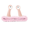 Picture of Face Wash Headband, Palm and Snail Spa Hair Bands Makeup Headbands Women Cartoon Cute Coral Fleece Elastic Headband Creative Hair Accessories for Washing Face Shower Sports (Light pink)