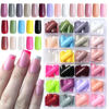 Picture of LoveOurHome 576pc Square Press on Nails Long Fake Nails Medium Square False Nail Full Cover Artificial Fingernails Acrylic Presson Nail Tips 24 Colors 10 Size for Women Teens Kids