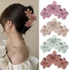 Picture of Colorful Plumeria Hawaiian Flower Hair Clips for Women - 4PCS Large Claw Clips for Thick Hair with Strong Hold, Beach Hair Accessories