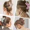 Picture of Colorful Plumeria Hawaiian Flower Hair Clips for Women - 4PCS Large Claw Clips for Thick Hair with Strong Hold, Beach Hair Accessories