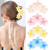 Picture of ANBALA 4PCS Flower Matte Claw Clips for Thick Hair - Large Plumeria Hair Accessories for Women, Summer Beach Hair Clips (Colorful)