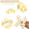 Picture of ANBALA 4PCS Flower Matte Claw Clips for Thick Hair - Large Plumeria Hair Accessories for Women, Summer Beach Hair Clips (Colorful)