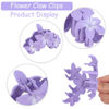Picture of ANBALA 4PCS Flower Claw Hair Clips, Large Plumeria Hair Accessories for Women and Girls - Colorful Hawaiian Non-Slip Strong Hold Clips for Thick Hair
