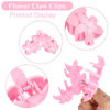 Picture of ANBALA 4PCS Flower Hair Clips, Tropical Plumeria Hair Clips for Women, Large Non-Slip Strong Hold Claw Clips, Beach Hair Accessories, Pink (4 Count)