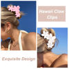 Picture of ANBALA Flower Hair Accessories: 4PCS Matte Plumeria Hair Claws, Strong Hold Clips for Women and Girls