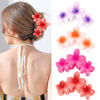Picture of ANBALA 4PCS Hair Clips Flower Hair Clips for Women Large Hair Claw Clips for Thick Hair Strong Hold Non-slip Hawaii Flower Hair Clips Plumeria Hair Clips for Women Girls (Colorful)