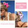 Picture of ANBALA 4PCS Hair Clips Flower Hair Clips for Women Large Hair Claw Clips for Thick Hair Strong Hold Non-slip Hawaii Flower Hair Clips Plumeria Hair Clips for Women Girls (Colorful)