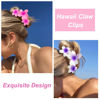 Picture of Colorful Hawaiian Flower Hair Clips for Women - Large Non-Slip Claw Clips with Strong Hold, Beach Hair Accessories for Thick Hair