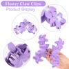 Picture of ANBALA Hair Clip, 4PCS Flower Design Plumeria Hair Clips, Large Non-Slip Strong Hold Claw Clips for Thick Hair, Beach Hair Accessories for Women Girls (Purple)
