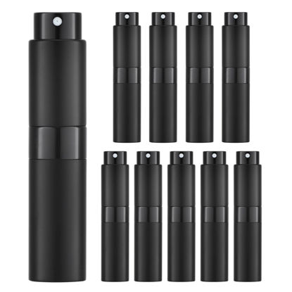 Picture of Tekson 10PCS 8ML Perfume Atomizer Travel, Refillable Cologne Containers, Dispenser Spray Empty Bottle for Mini Sprayer Size (black)