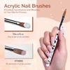 Picture of MelodySusie 3Pcs Acrylic Nail Brush Set, Size 8/10/14 Professional Pen for Acrylic Application Acrylic Powder Nail Art Extension and 3D Nail Carving for DIY Home Salon