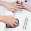Picture of Nail Soaking Bowl, Soak Off Gel Polish Dip Powder Remover Hand Acetone Nail Soak Off Bowl Manicure Bowl with Triangle Cuticle Peeler and Stainless Steel Cuticle Pusher Nail Art Tool (Black-3PCS Set)
