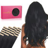 Picture of WENNALIFE Tape in Hair Extensions Human Hair, 20pcs 50g 22 inch Jet Black Remy Hair Extensions Straight Human Hair Tape in Extensions Skin Weft Tape Extensions Human Hair