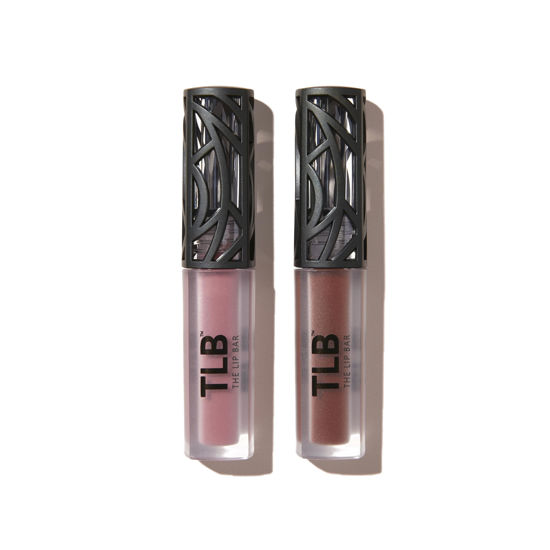 Picture of The Lip Bar - Nonstop Liquid Matte Lipstick 2-Pack, Curlfriend (Mauve Pink) + Savage (Chocolate Red-Brown) - High Pigment - One Swipe - Long Lasting - Jojoba Oil & Vitamin E - Vegan - .24 fl oz