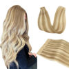 Picture of DOORES Tape in Hair Extensions, Dark Blonde Highlighted Bleach Blonde 24 Inch 50g 20pcs, Real Human Hair Extensions Tape in Hair Extensions Long Straight Remy Hair