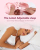 Picture of HFRHTGY Adjustable Silk Satin Hair Bonnet for Sleeping, Double Layer Hair Wrap Sleep Cap Turban for Women Men, Curly Straight Long Large Braid Unisex (Royal Pink)
