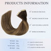 Picture of DOORES Tape in Hair Extensions Human Hair, Balayage Chocolate Brown to Caramel Blonde 18 Inch 100g 40pcs, Hair Extensions Tape in Seamless Straight Real Remy Hair