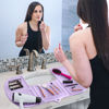 Picture of Sink Topper Foldable Sink Cover - Silicone Beauty Makeup Brush Cleaning Mat - Hot Tools Organizer - Bathroom Must Have Accessory for Extra Space & Storage Saver - Traveling - Large lavender