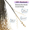 Picture of Goddess Box Braids Crochet Hair With Curly Ends 8 Inch Bohomian Box Braids Crochet Braids 8 Packs 3X Crochet Braids Synthetic Braiding Hair Extension for Black Women (8 Inch (Pack of 8), T27)………