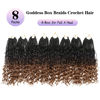 Picture of Goddess Box Braids Crochet Hair With Curly Ends 8 Inch Bohomian Box Braids Crochet Braids 8 Packs 3X Crochet Braids Synthetic Braiding Hair Extension for Black Women (8 Inch (Pack of 8), 1B-4-30)………