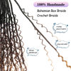 Picture of Goddess Box Braids Crochet Hair With Curly Ends 8 Inch Bohomian Box Braids Crochet Braids 8 Packs 3X Crochet Braids Synthetic Braiding Hair Extension for Black Women (8 Inch (Pack of 8), 1B-4-30)………