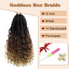 Picture of Goddess Box Braids Crochet Hair With Curly Ends 12 Inch Bohomian Box Braids Crochet Braids 8 Packs 3X Crochet Braids Synthetic Braiding Hair Extension for Black Women (12 Inch (Pack of 8), 4-30-27)……