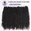 Picture of Goddess Box Braids Crochet Hair With Curly Ends 8 Inch Bohomian Box Braids Crochet Braids 8 Packs Crochet Braids Synthetic Braiding Hair Extension for Black Women (24 Inch (Pack of 8), #2)………