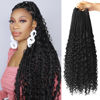 Picture of Goddess Box Braids Crochet Hair With Curly Ends 24 Inch Bohomian Box Braids Crochet Braids 8 Packs Crochet Braids Synthetic Braiding Hair Extension for Black Women (24 Inch (Pack of 8), #1)………