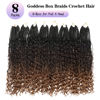 Picture of Goddess Box Braids Crochet Hair With Curly Ends 20 Inch Bohomian Box Braids Crochet Braids 8 Packs 3X Crochet Braids Synthetic Braiding Hair Extension for Black Women (20 Inch (Pack of 8), 1B-4-30)………