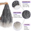 Picture of Goddess Box Braids Crochet Hair With Curly Ends 24 Inch Bohomian Box Braids Crochet Braids 8 Packs Crochet Braids Synthetic Braiding Hair Extension for Black Women (24 Inch (Pack of 8), T-Grey)………