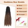 Picture of Goddess Box Braids Crochet Hair With Curly Ends 18 Inch Bohomian Box Braids Crochet Braids 8 Packs 3X Crochet Braids Synthetic Braiding Hair Extension for Black Women (18 Inch (Pack of 8), 4-30)……