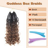 Picture of Goddess Box Braids Crochet Hair With Curly Ends 8 Inch Bohomian Box Braids Crochet Braids 1 Packs 3X Crochet Braids Synthetic Braiding Hair Extension for Black Women (8 Inch (Pack of 1), 4-30)……
