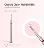 Picture of MelodySusie 1.2mm Pear Shape Cuticle Clean Nail Drill Bit 3/32'', Professional Safety Carbide Diamond Under Nail Cleaner for Cuticle Dead Skin Nail Prepare, Beginners Bits, Series Bit-S, Fine