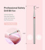 Picture of MelodySusie 1.2mm Pear Shape Cuticle Clean Nail Drill Bit 3/32'', Professional Safety Carbide Diamond Under Nail Cleaner for Cuticle Dead Skin Nail Prepare, Beginners Bits, Series Bit-S, Fine
