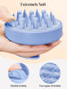 Picture of HEETA Hair Scalp Massager for Hair Growth, Shampoo Brush, Scalp Exfoliator with Soft Silicone Bristles, Scalp Scrubber for Dandruff Removal to Relieve Stress, Wet Dry Hair, Updated Material, Blue