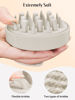 Picture of HEETA Hair Scalp Massager Brush, Updated Hair Shampoo Brush, Wet & Dry Scalp Exfoliator with Soft Silicone Bristles, Head Massager Washing Hair Care Tool for Women Men Kid, Bright Beige